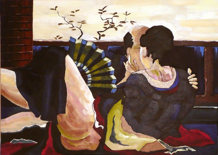 Liebende (Hommage a Utamaro)