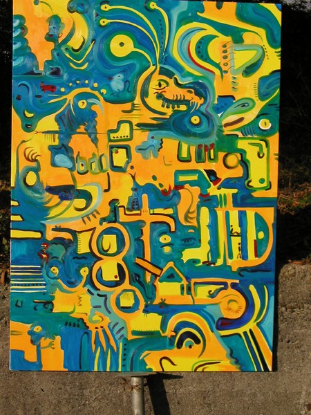 blue and yellow