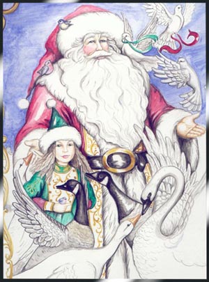 santa and caroline