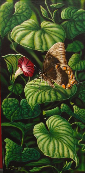 brown and green