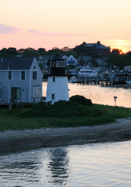 Lewis Bay Lighthouse at sunset