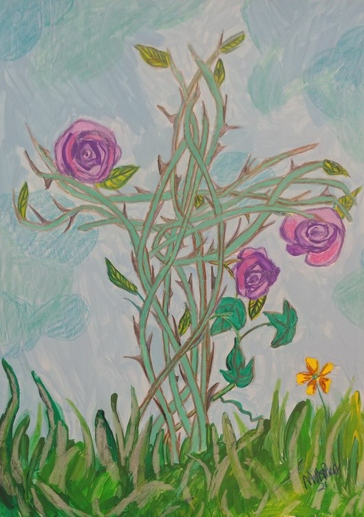 Thorn Cross, Ivy In Grass.