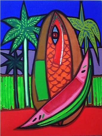 Nature of melon, fish and mammee