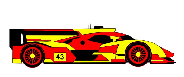 R18 e tron quattro red yellow