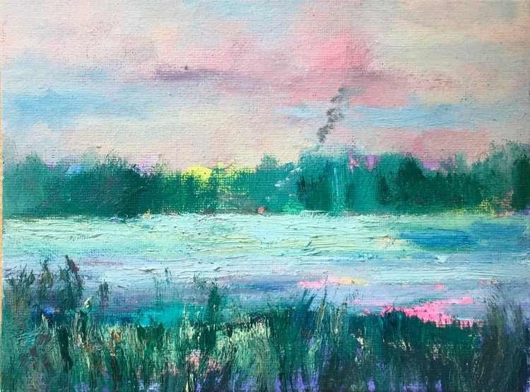 Summer evening on the lake