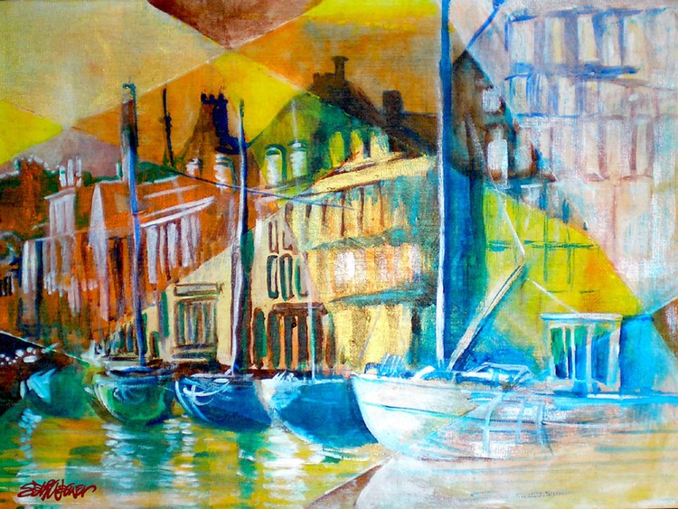 Old Copenhagen Through Stained Glass