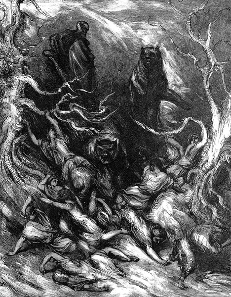 Slavic mythology - Leszy drawing on paper more - w