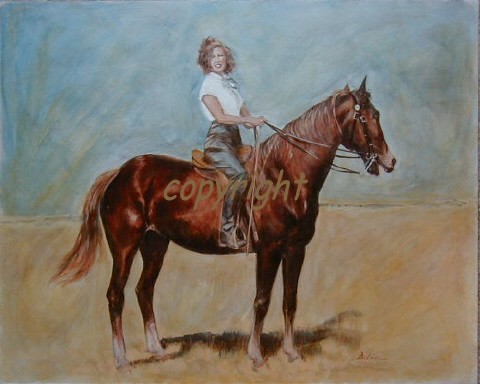 Mom riding Margret