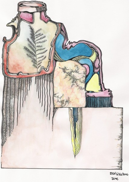 Dama con cuello de botella