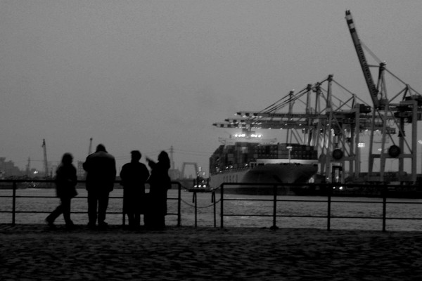 Hamburg Harbour - Night scene