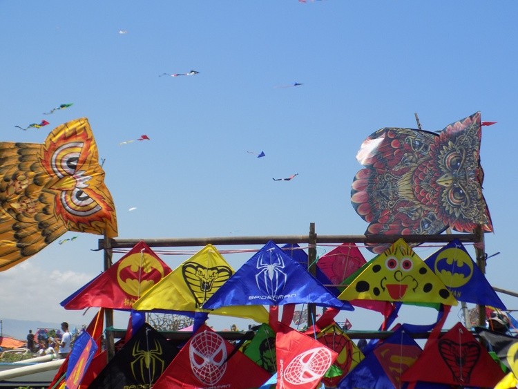Kite seller on the beach