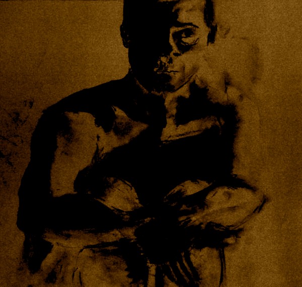 Charcoal figure study
