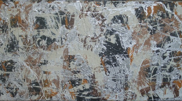 Large Abstract Expressionist Urban SnowScape