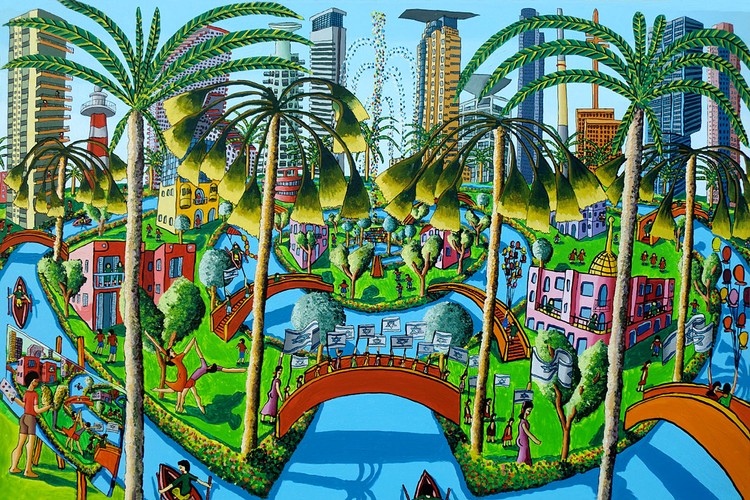  Learn what is the atmosphere created by Raphael  Perez naive art paintings