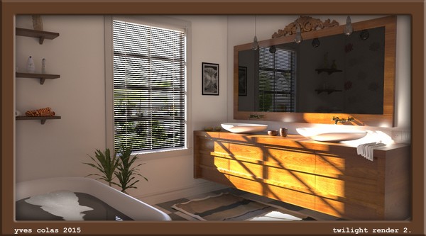 the sunny bathroom