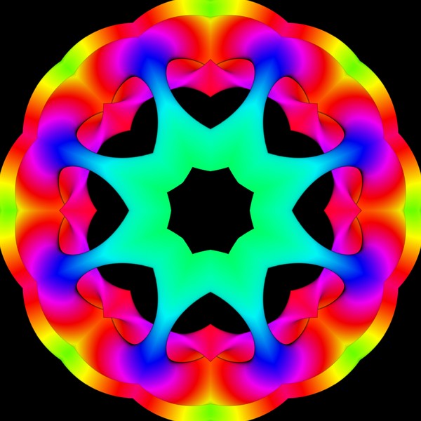 Retro Dancing Star Mandala