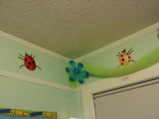 Ladybugs in the corner border