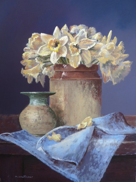 Spring Flowers And Pottery