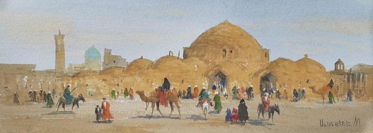In the old part of Bukhara city