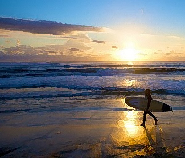 Surfer Sunset