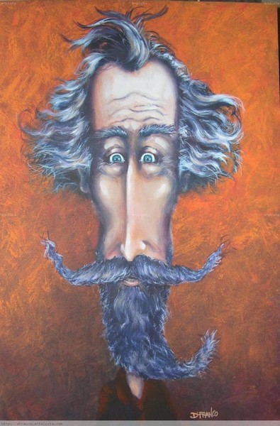 QUIJOTE original and signed painting. MEXICAN ART