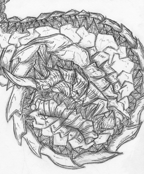 Alien Dragon Sketch