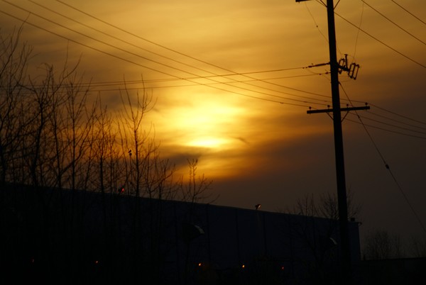 Sunset Over Factories