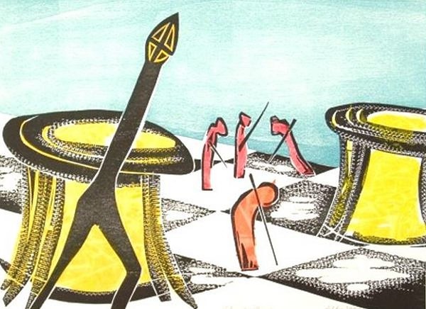chess woodcut - the pawn is weak 