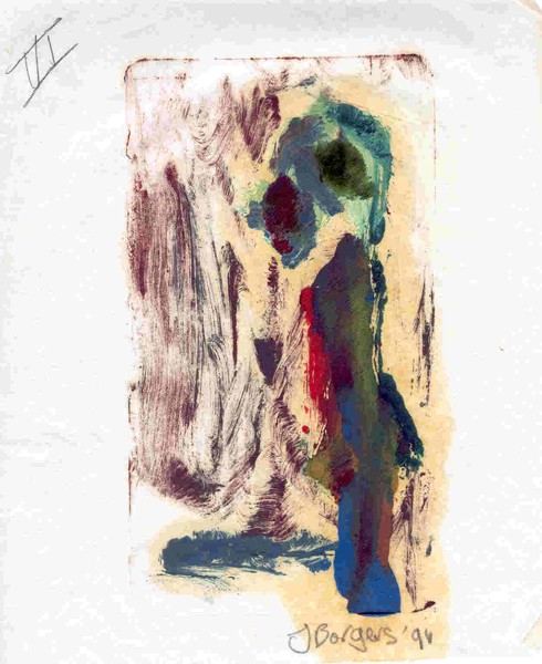 L' Homme en Vert 6, Lithographie, 1994