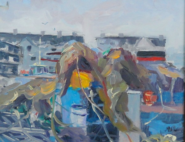 On The Dock  Plein Air  SOLD