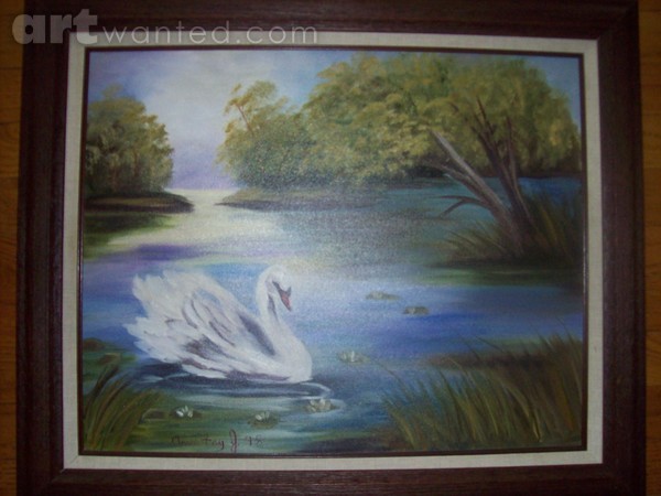 Swan swimming