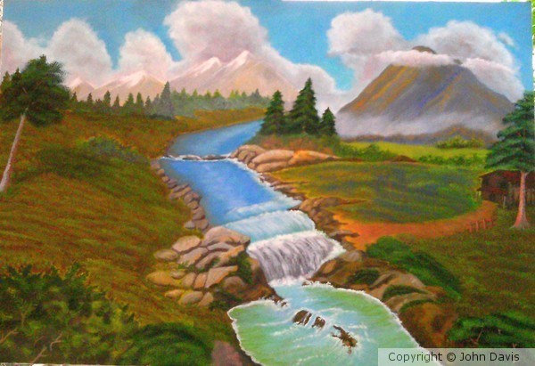 mountain,river