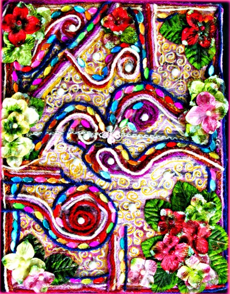 Original Mixed Media 3D Abstract Artwork