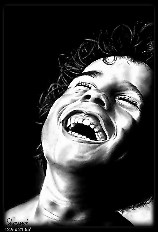 Charcoal painting