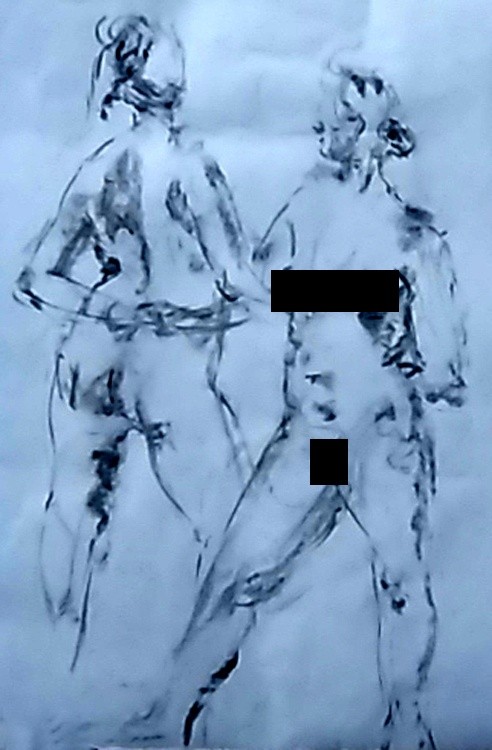 Ro and Mickey Cropped Sketch