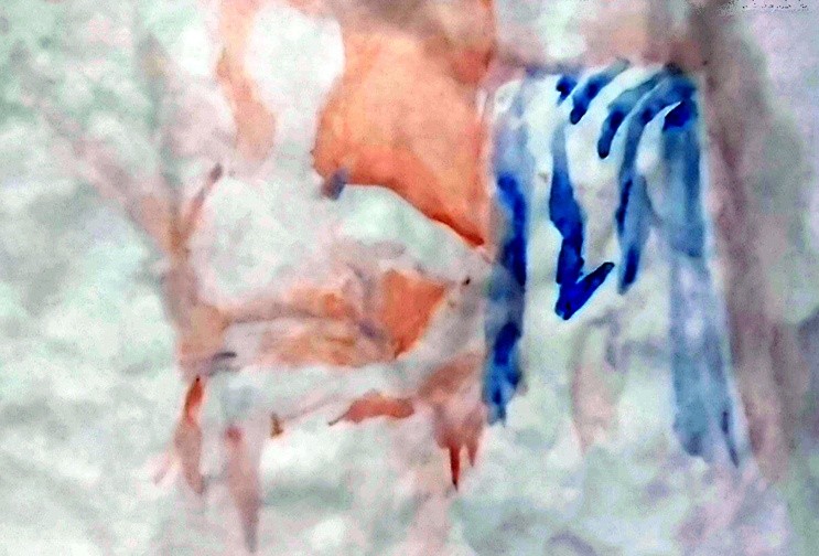 Leigh with Fabric Watercolor