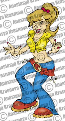 The cheerful girl