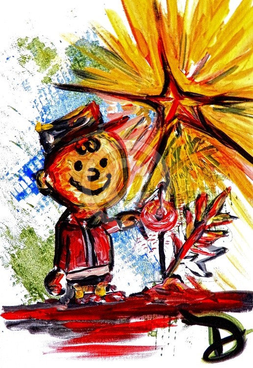 Charlie Brown's Lit Tree