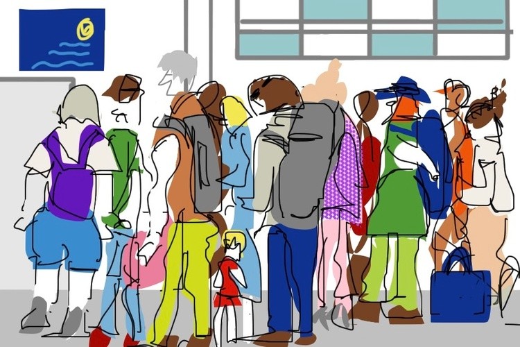 waiting for the boat to Brava, on Fogo island /Cape Verde)