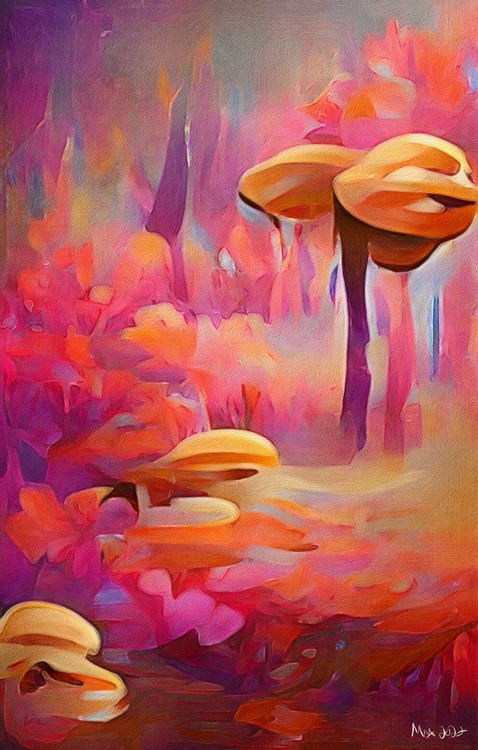 Mushrooms in the Forest
