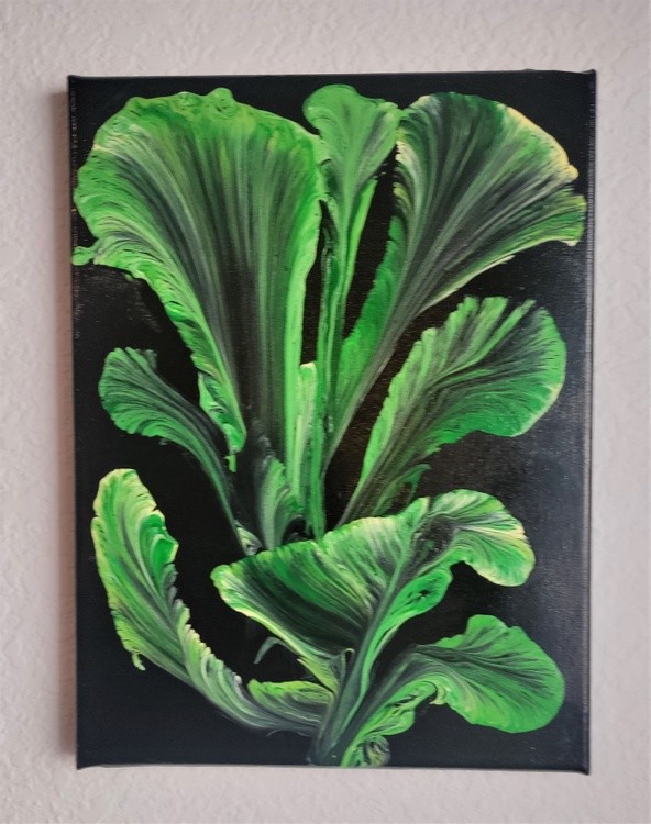 String Art Green Flowers