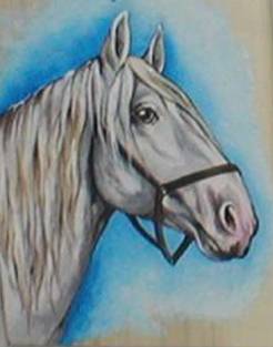 Handpainted horse portrait