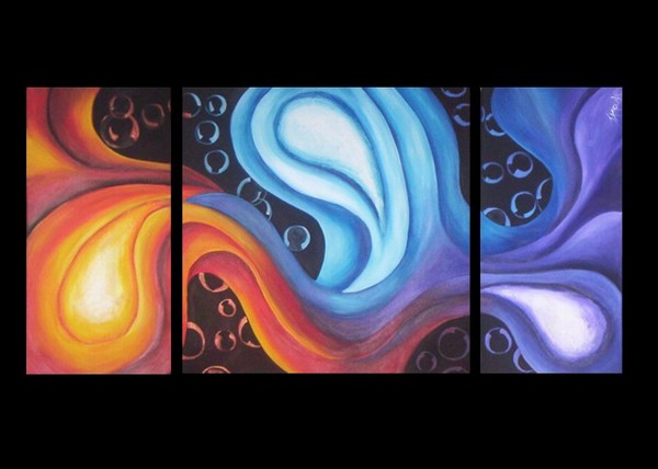 Colour breathes life abstract No 2