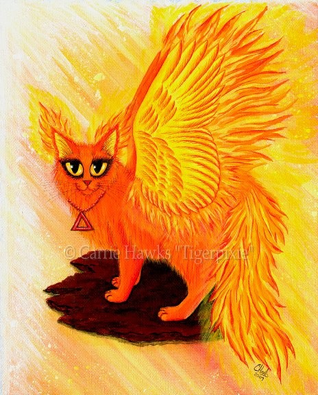 Elemental Fire Fairy Cat