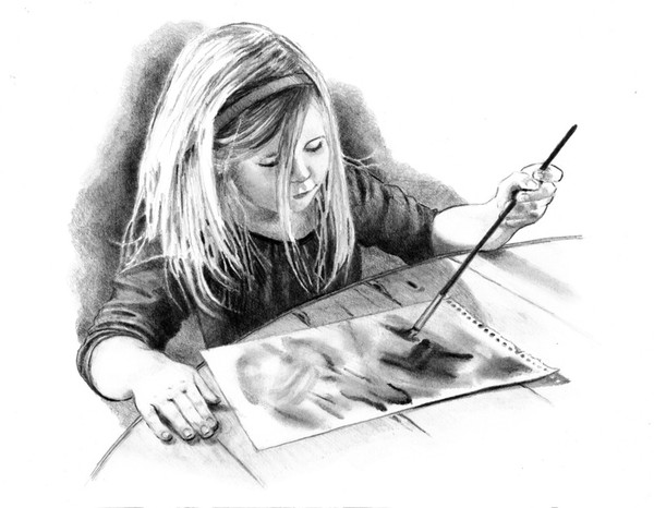 Granddaughter In My Studio