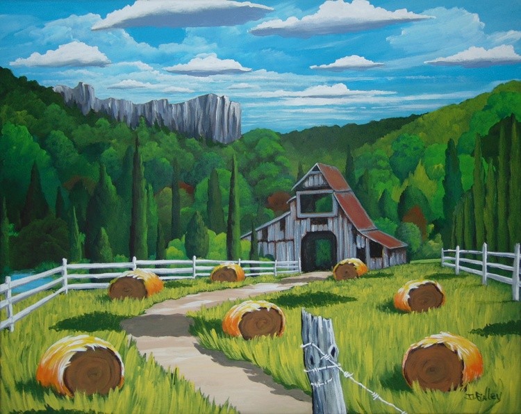 a western farm scene