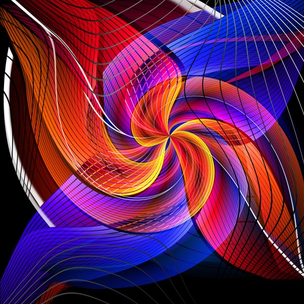 Blue Orange Purple Spin
