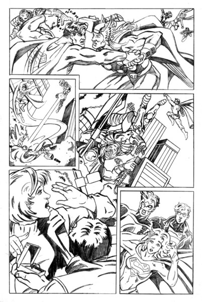 Green Lantern/Superboy Crossover pencil 3