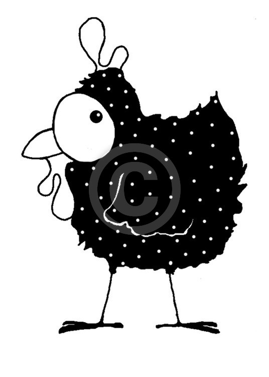 Monochrome Chicken Design