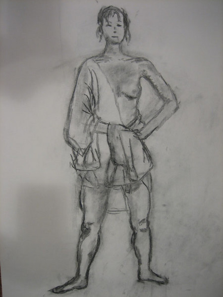 Standing nude